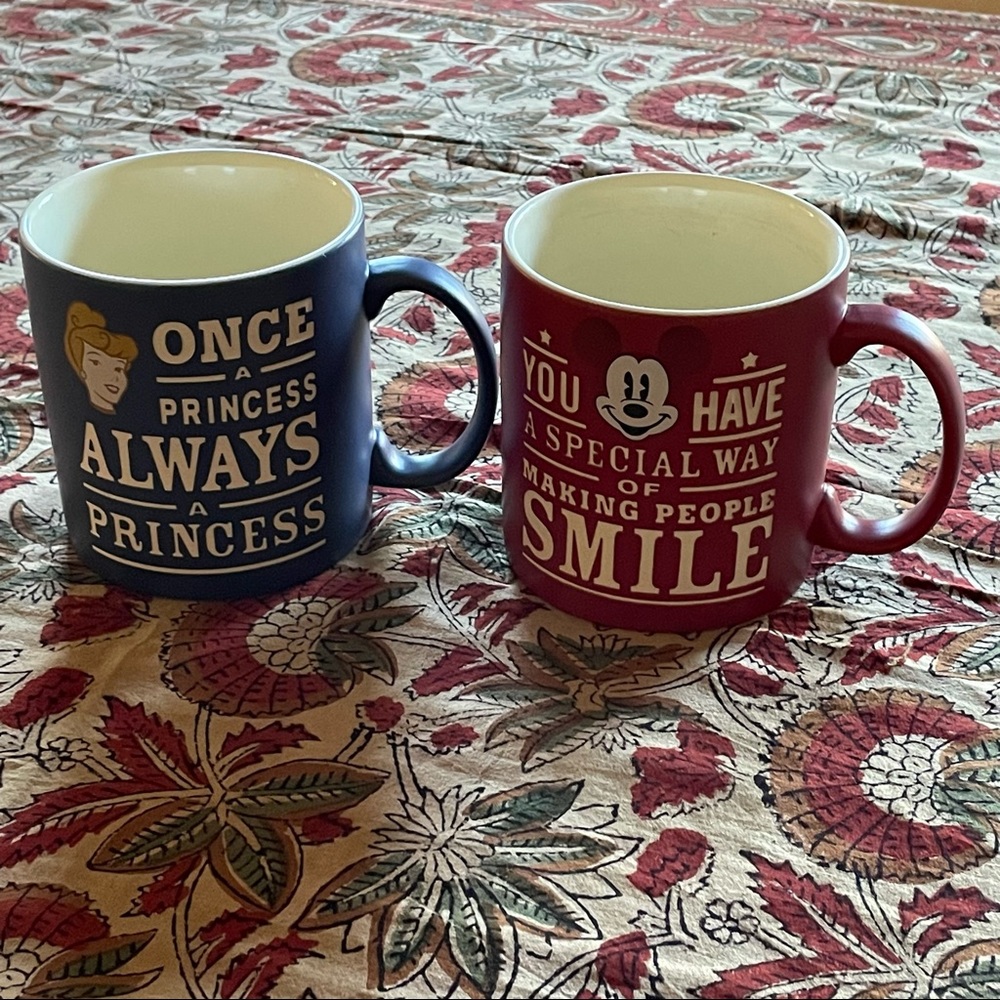 Disney Parks Large Mugs (Mickey & Cinderella) - Set of 2 - Picture 6 of 9